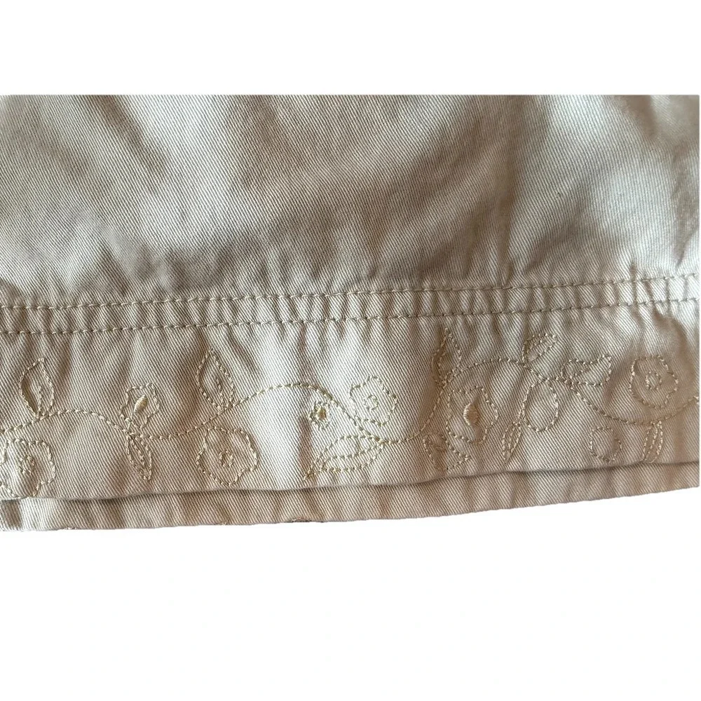 BILL BLASS SPORT Size 8 White Embellished Skort 100% Cotton